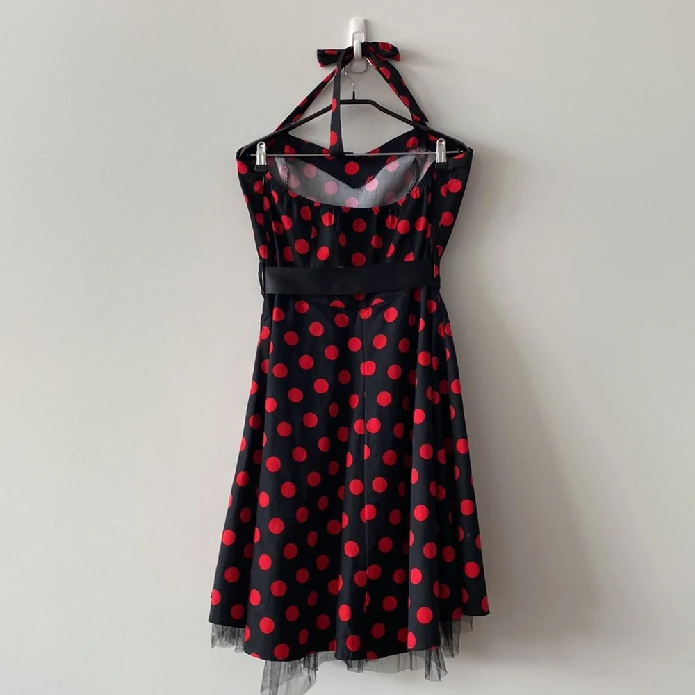 🐈‍⬛ Hearts & Roses Polka Dot Swing Dress - Picture 5 of 13
